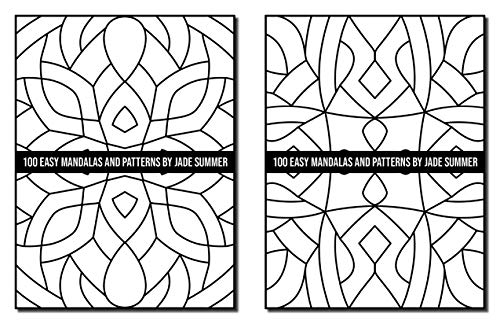 100 Easy Mandalas and Patterns: A Mandala Coloring Book for Adults with Fun, Simple, and Relaxing Coloring Pages (Easy Coloring Books)