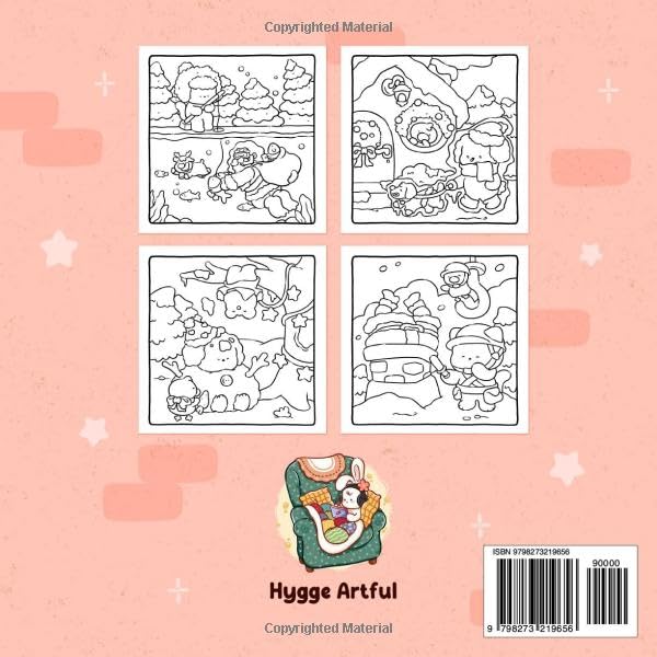 Chaotic Christmas: A Cute Coloring Book for Adults and Teens Featuring Silly Holiday Moments with Lovable Animal Friends for Relaxation