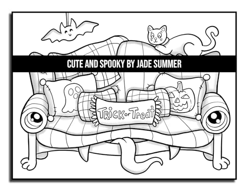 Cute and Spooky: A Halloween Coloring Book for Adults and Kids with Cute Characters, Spooky Scenes, and More! (Halloween Coloring Books)