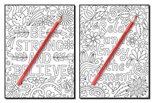 Live Your Dreams: An Adult Coloring Book with Fun Inspirational Quotes, Adorable Kawaii Doodles, and Positive Affirmations for Relaxation
