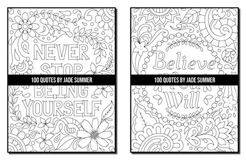 100 Quotes: An Adult Coloring Book with Inspirational Quotes for Motivation, Confidence, Success, Happiness, and More! (Inspirational Coloring Books)
