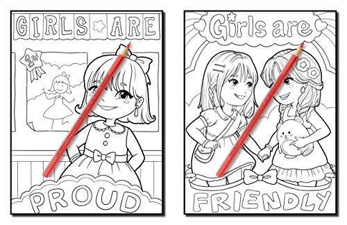 Girls Are Amazing: An Inspirational Coloring Book for Girls to Motivate, Encourage and Build Confidence