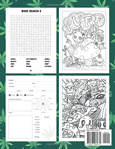 Stoner Activity Book for Adults: Trippy coloring pages, mazes, stoner word searches and more stuff to relax and relieve stress