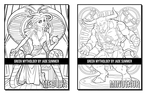Greek Mythology: A Coloring Book for Adults and Kids with Powerful Gods, Beautiful Goddesses, Mythological Creatures and More!
