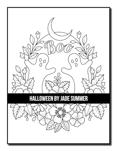 Halloween Coloring Book: For Adults with Beautiful Flowers, Adorable Animals, Spooky Characters, and Relaxing Fall Designs (Halloween Coloring Books)