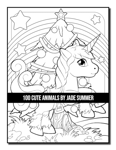 100 Cute Animals: An Adult Coloring Book with Dogs, Cats, Horses, Owls, Elephants, Monkeys, and Many More! (Cute Animal Coloring Books)