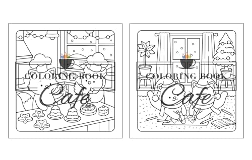 Comfy Christmas: Cute and Cozy Coloring Book for Adults & Teens Featuring Christmas Hygge Scenes with Adorable Animal Characters (Cute and Comfy Coloring Books)