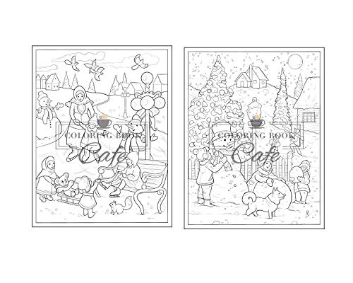 100 Christmas Scenes: An Adult Coloring Book Featuring 100 Fun, Easy and Relaxing Christmas Coloring Pages (Christmas Coloring Books)