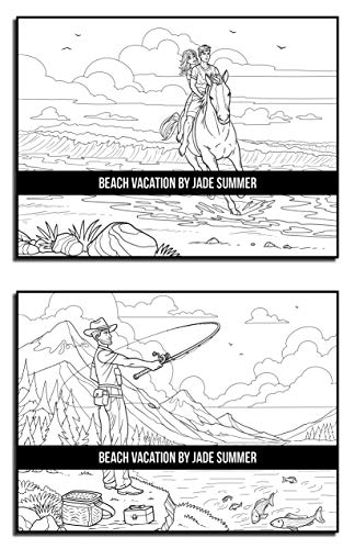 Beach Vacation: An Adult Coloring Book with Fun Scenes, Beautiful Oceans, Romantic Couples, Tropical Landscapes, and More!