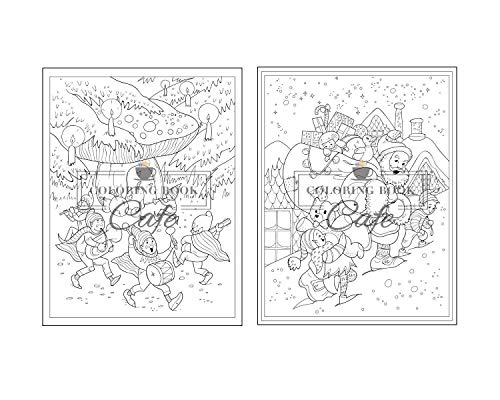 100 Christmas Scenes: An Adult Coloring Book Featuring 100 Fun, Easy and Relaxing Christmas Coloring Pages (Christmas Coloring Books)