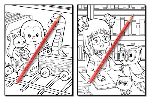 Stuffed Animals: An Adorable Coloring Book with Cute Animals, Playful Kids, and Fun Scenes for Relaxation (Cute Animal Coloring Books)