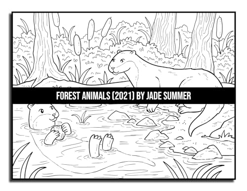 Forest Animals: An Adult Coloring Book with 50 Adorable Images of Woodland Creatures, Beautiful Flowers, Nature Scenes, and More!