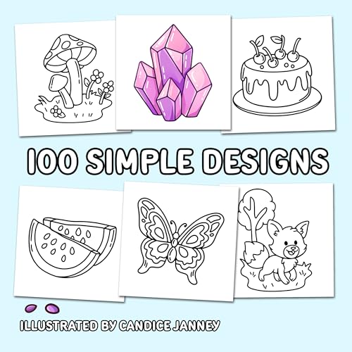 100 Bold Coloring Book: Simple, Easy, and Large Print Designs for Adults and Kids with Animals, Flowers, Food, and More! (Bold and Easy Coloring Books)