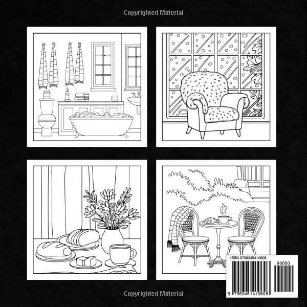 Bold and Easy Hygge Place Coloring Book: Cozy, Simple Designs for Adults to Color, Relax and Enjoy.