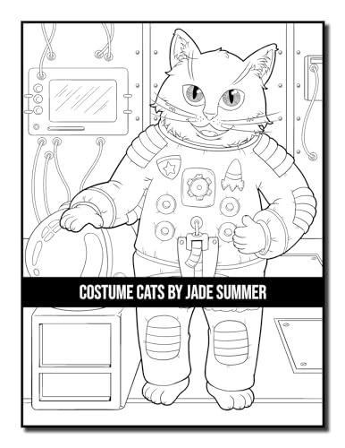 Costume Cats: An Adult Coloring Book with Adorable Cartoon Cats, Cute Fashion Designs, and Funny Scenes for Cat Lovers (Cute Animal Coloring Books)