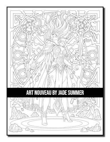 Art Nouveau: An Adult Coloring Book with Fantasy Women, Mythical Creatures, and Detailed Designs for Relaxation