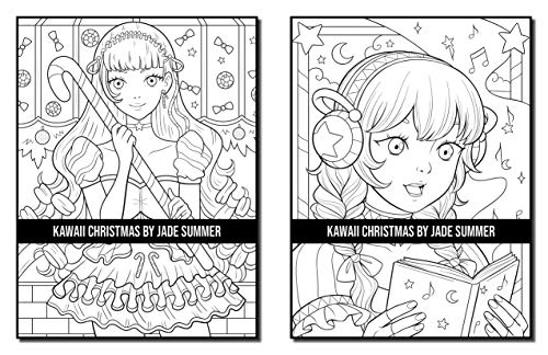 Kawaii Christmas: An Adult Coloring Book with Adorable Girls, Christmas Scenes, Winter Fun, Holiday Adventures, and More!