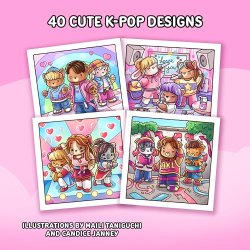 Cozy K-Pop: Cute Coloring Book for Adults and Teens Celebrating the Worldwide Music Sensation (Cozy Coloring Books)