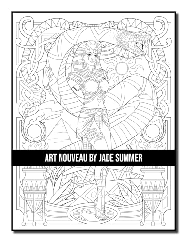 Art Nouveau: An Adult Coloring Book with Fantasy Women, Mythical Creatures, and Detailed Designs for Relaxation