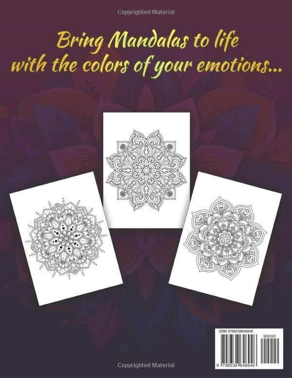 Emotional Mandalas - Coloring Book for Adults: Beautiful Hand-Drawn Images in Various Styles to Relieve Anxiety and Stress!