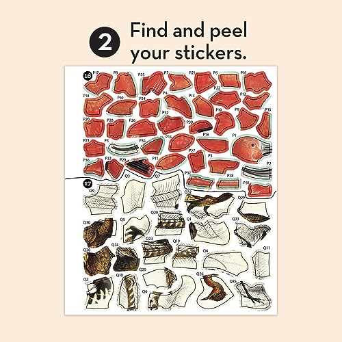 Brain Games - Sticker by Number - Vintage: Birds (28 Images to Sticker)