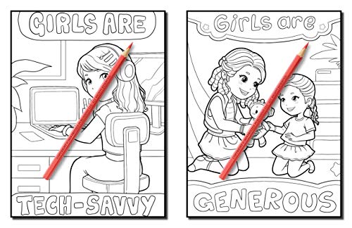 Girls Are Amazing: An Inspirational Coloring Book for Girls to Motivate, Encourage and Build Confidence