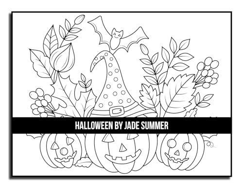 Halloween Coloring Book: For Adults with Beautiful Flowers, Adorable Animals, Spooky Characters, and Relaxing Fall Designs (Halloween Coloring Books)
