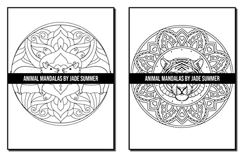 Mandala Coloring Book: For Adults with Cute Animal Mandalas, Fun Geometric Patterns, and Relaxing Flower Designs