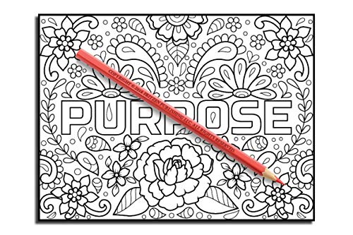 Inspirational Words: An Adult Coloring Book with Fun Word Designs, Cute Kawaii Doodles, and Relaxing Flower Patterns (Inspirational Coloring Books)