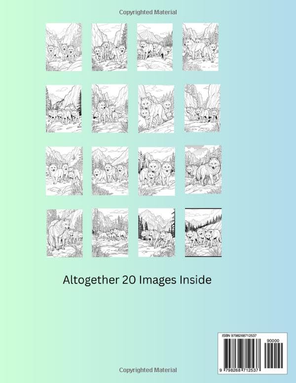 Wildlife in Action Coloring Book Series: Yellowstone Wolves