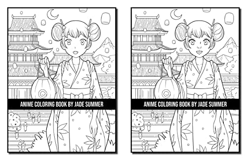 Anime Coloring Book: For Adults with Fun, Easy, and Relaxing Designs