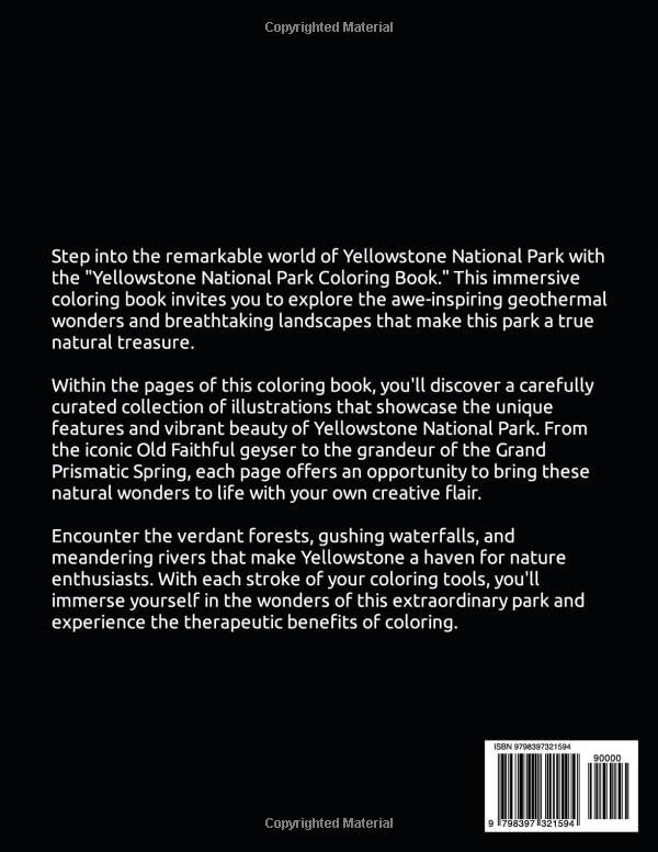 Yellowstone National Park Coloring Book (National Parks Coloring Books)
