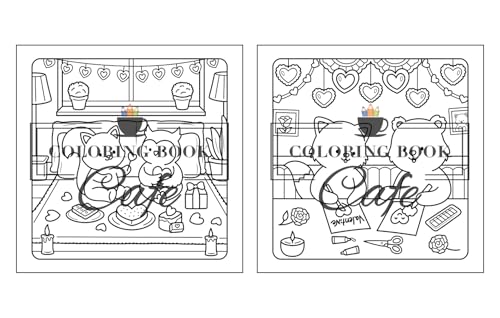 Paws & Hearts: Coloring Book for Adults & Teens Featuring Cozy Love Scenes with Adorable Animal Characters