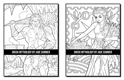 Greek Mythology: A Coloring Book for Adults and Kids with Powerful Gods, Beautiful Goddesses, Mythological Creatures and More!