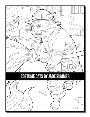 Costume Cats: An Adult Coloring Book with Adorable Cartoon Cats, Cute Fashion Designs, and Funny Scenes for Cat Lovers (Cute Animal Coloring Books)