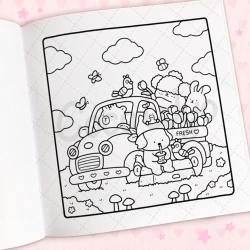 Cozy Cuties: Coloring Book for Adults and Kids (Cozy Spaces Coloring)