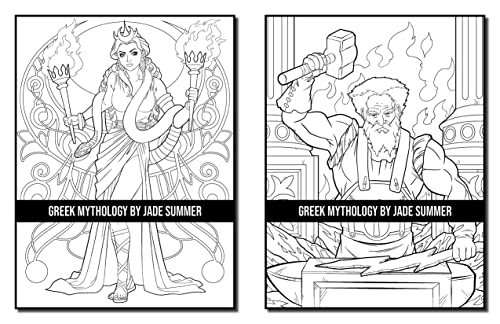 Greek Mythology: A Coloring Book for Adults and Kids with Powerful Gods, Beautiful Goddesses, Mythological Creatures and More!