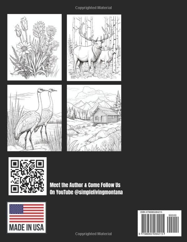Simple Living Montana Coloring Book