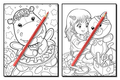 Stuffed Animals: An Adorable Coloring Book with Cute Animals, Playful Kids, and Fun Scenes for Relaxation (Cute Animal Coloring Books)