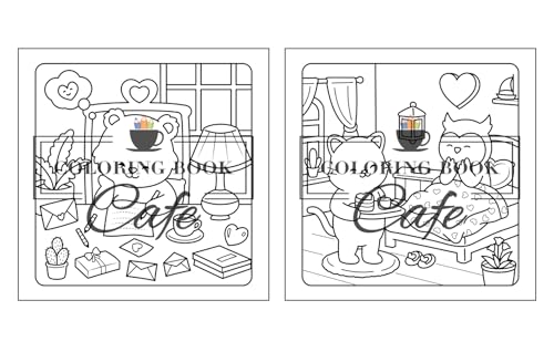 Paws & Hearts: Coloring Book for Adults & Teens Featuring Cozy Love Scenes with Adorable Animal Characters