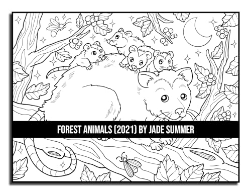 Forest Animals: An Adult Coloring Book with 50 Adorable Images of Woodland Creatures, Beautiful Flowers, Nature Scenes, and More!