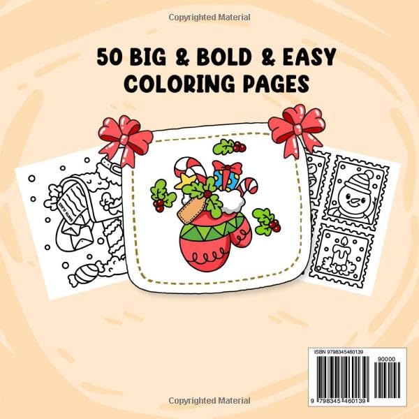 Sweet Christmas Coloring Book: Cozy and Cute Designs for Adults and Teens, Bold and Easy Coloring Book for Relaxation Featuring Festive Things