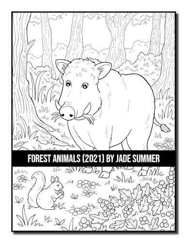 Forest Animals: An Adult Coloring Book with 50 Adorable Images of Woodland Creatures, Beautiful Flowers, Nature Scenes, and More!