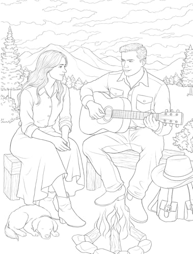Western Romance: A Coloring & Sticker Book (Dover Adult Coloring Books)