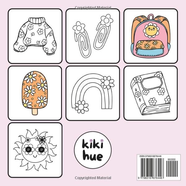 Groovy Bold and Easy Coloring Book: 50 Simple and Big Retro Designs for Relaxation, Featuring Cute Lovely Things for Adults, Teens, and Kids (Bold & Easy Coloring Books)