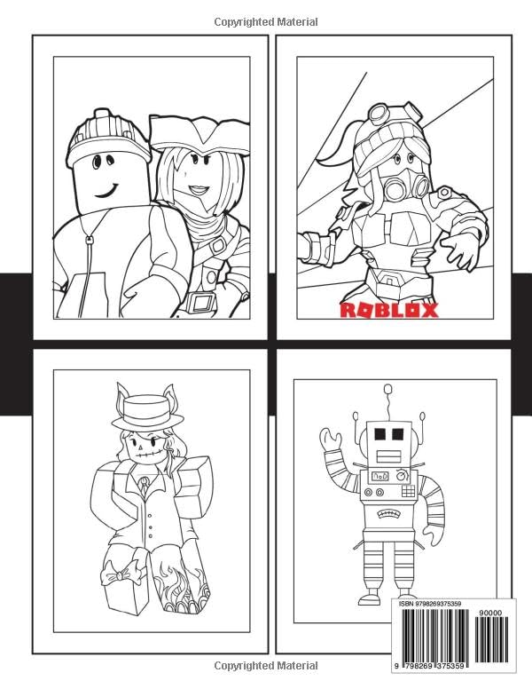 A COLORING BOOK: A 100+ Coloring Pages To Have Fun And Relax, Great Idea Gift For Cartoon Fans ʀᴏ-ʙʟᴏx'ꜱ