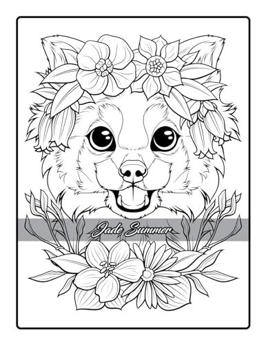 Flower Crown Animals: Coloring Book for Women and Teens with Adorable Animals and Beautiful Flowers for Stress Relief and Relaxation