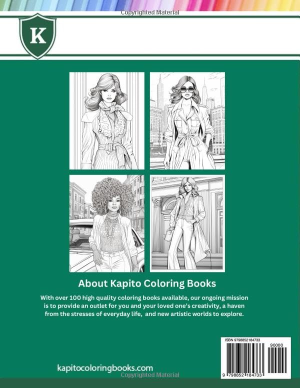 A Kapito Coloring Book: 1970s Fashion Coloring Book (Fashion Series)