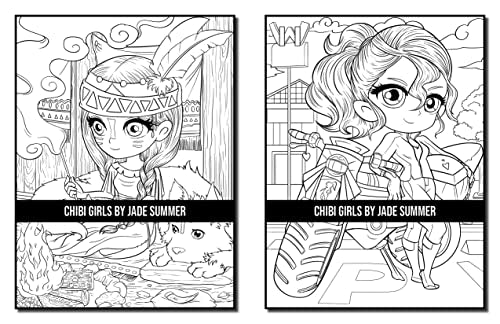 Chibi Girls: An Adult Coloring Book with Adorable Anime Characters, Fun Manga Animals, and Delightful Fantasy Scenes for Relaxation