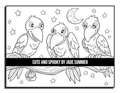 Cute and Spooky: A Halloween Coloring Book for Adults and Kids with Cute Characters, Spooky Scenes, and More! (Halloween Coloring Books)